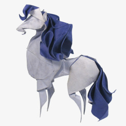 科普教材折纸可爱的小马实物图高清图片