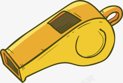 黄色口哨卡通口哨图标UI矢量图高清图片