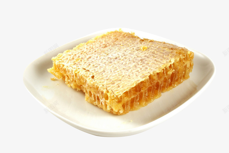 碟子里的整块蜂蜜png免抠素材_新图网 https://ixintu.com 土蜂蜜 甜食 碟子 蜂蜜 黄色