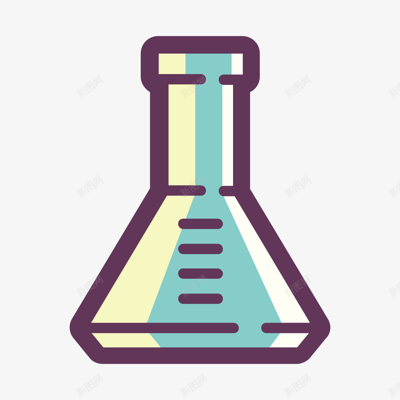 彩色手绘刻度烧杯元素矢量图图标ai_新图网 https://ixintu.com 光泽 刻度 医疗图标 彩色 扁平化 手绘 线稿 质感 矢量图