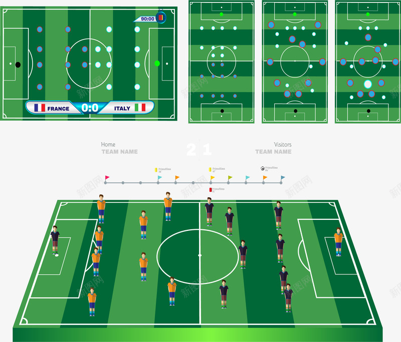 战略战术部署png免抠素材_新图网 https://ixintu.com 教练指导 矢量素材 足球场 足球战术板 足球比赛