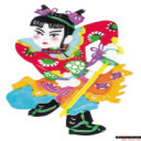 中国年贺新春剪纸图标图标