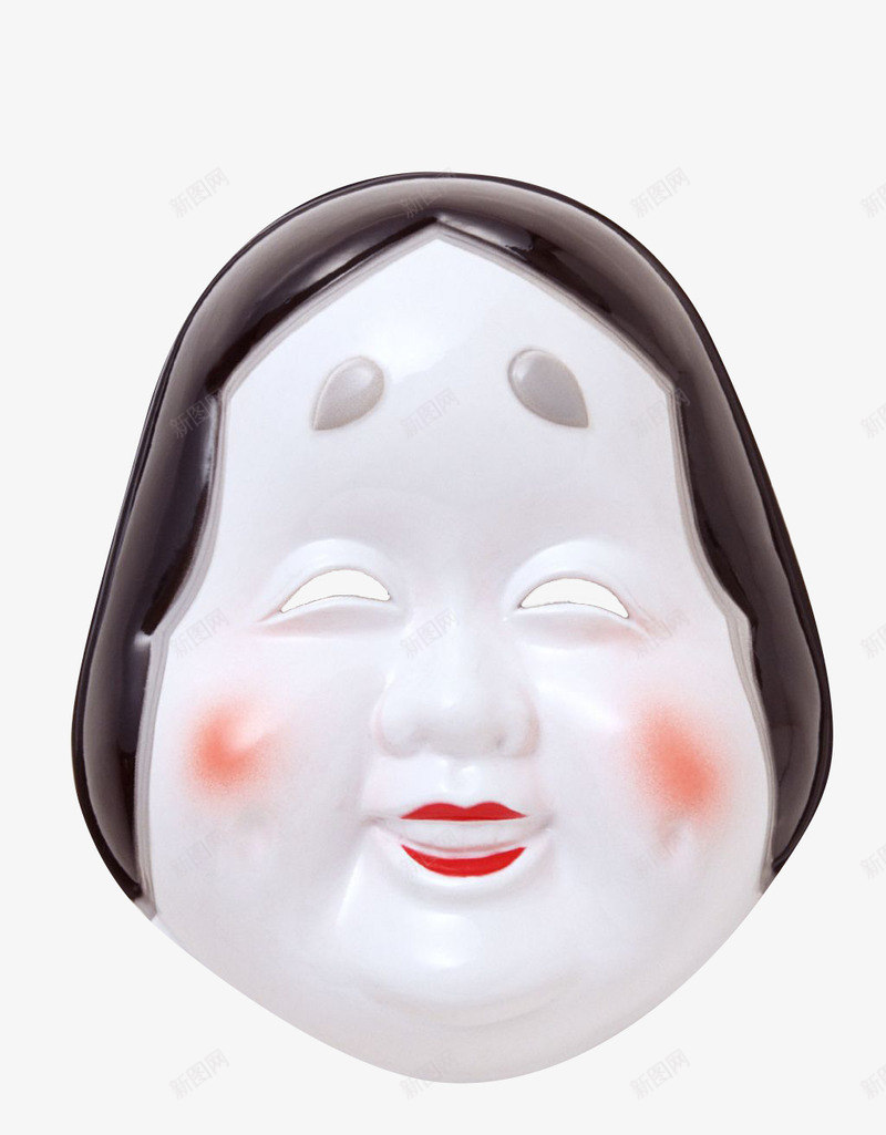妇人面具png免抠素材_新图网 https://ixintu.com 人脸识别 微笑 短发 遮挡 镂空 黑发