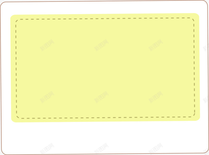可爱黄色线条标签png免抠素材_新图网 https://ixintu.com 可爱标签 清新对话框 线稿标签