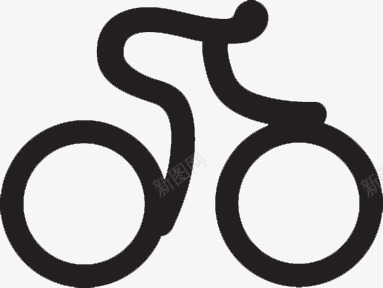 自行车比赛简笔图标图标