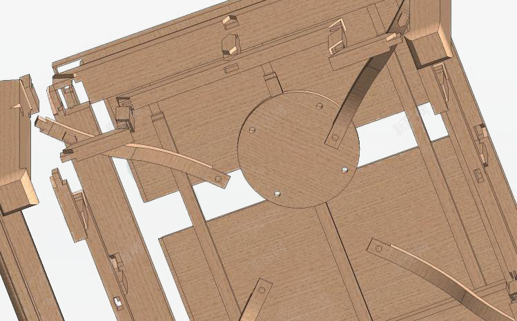 榫卯结构桌子png免抠素材_新图网 https://ixintu.com 桌子 榫卯 榫卯结构 素材 结构图 设计