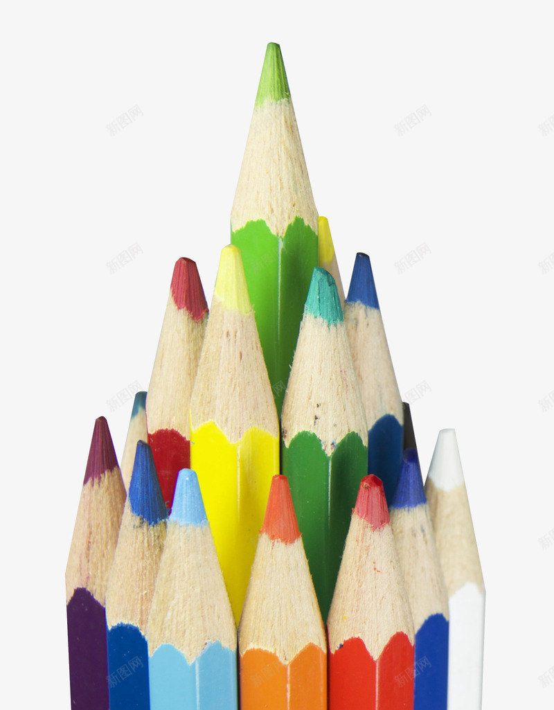 彩色铅笔png免抠素材_新图网 https://ixintu.com 七彩笔 文具 画笔 铅笔