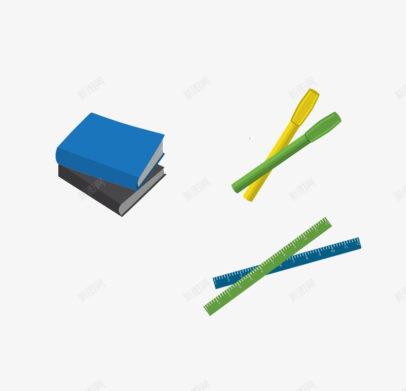 书和笔psd免抠素材_新图网 https://ixintu.com 书 文具 笔