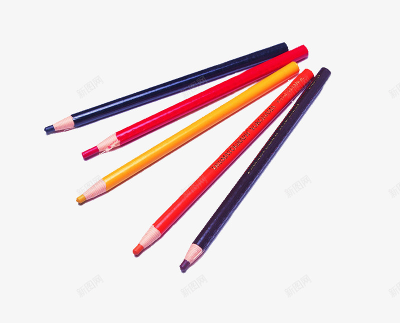 彩色的笔png免抠素材_新图网 https://ixintu.com 卡通 彩色的 手绘 文体用品 文具 红色的 铅笔 黑色的