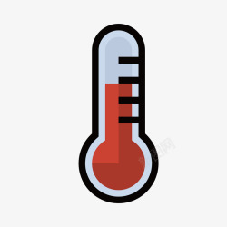 红色温度测试矢量图素材