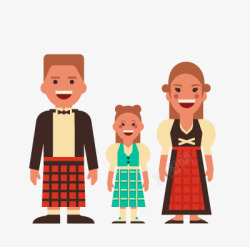 民族裙英格兰家庭高清图片