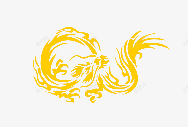 金黄色的龙png免抠素材_新图网 https://ixintu.com 金黄 金黄色龙抬头龙图案 颜色 龙