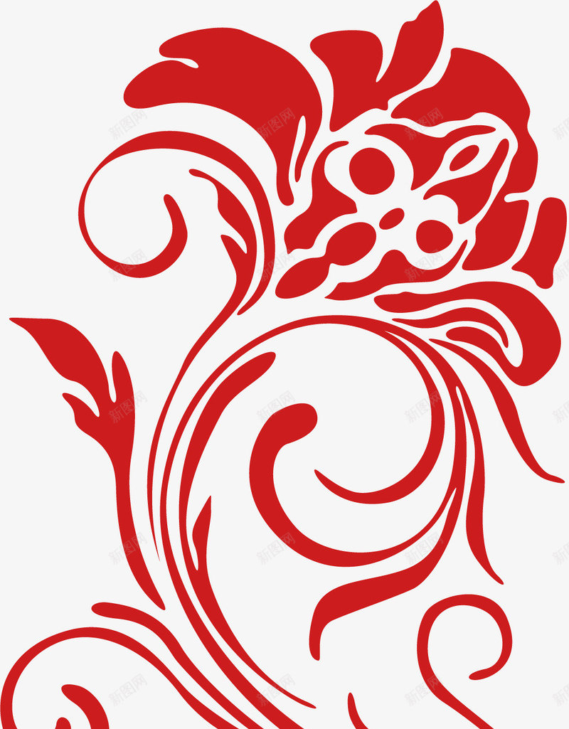 红色花朵png免抠素材_新图网 https://ixintu.com 墙纸花纹 折纸花 枝条 红色 红色纸花 纸花 纸花花边
