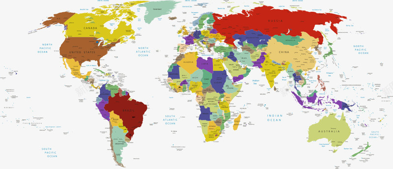 颜色鲜艳的地图png免抠素材_新图网 https://ixintu.com 创意地图 卡通地图 地图 矢量地图 颜色鲜艳