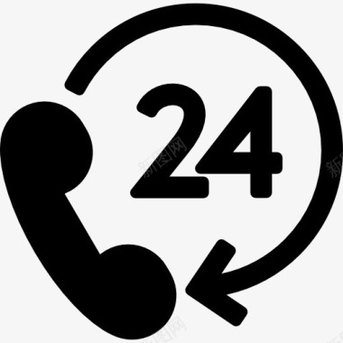 24小时的支持图标图标