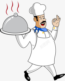 卡通服务生卡通厨师高清图片