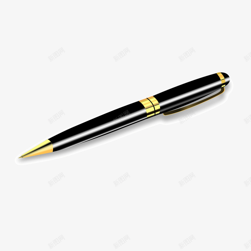 黑色圆珠笔png免抠素材_新图网 https://ixintu.com 圆珠笔 文具 素材 黑色