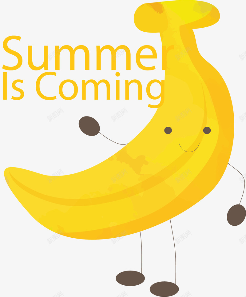 夏天来了卡通香蕉矢量图ai免抠素材_新图网 https://ixintu.com 卡通香蕉 夏天 夏天来了 搞笑香蕉 矢量png 矢量图 香蕉 香蕉人 香蕉小人