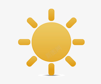 太阳贴纸png免抠素材_新图网 https://ixintu.com 卡通贴纸 天气 金色太阳