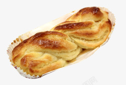 纸托奶香椰子包面包高清图片
