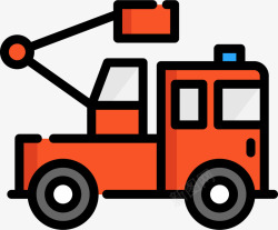 公共服务车辆消防警报救援车图标高清图片