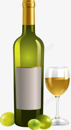 镢悇閰掓爣绛葡萄酒和酒杯高清图片