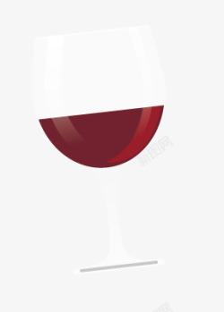半透明杯红酒矢量图高清图片