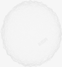 白色圆形镂空素材
