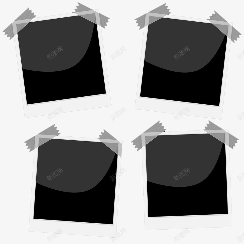 黑色手绘几何相片纸png免抠素材_新图网 https://ixintu.com 几何方形 相片纸 胶纸 贴纸 透明胶布贴纸 透明胶带 黑色手绘