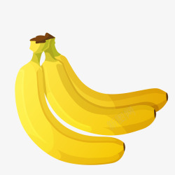 黄色的香蕉食物矢量图素材