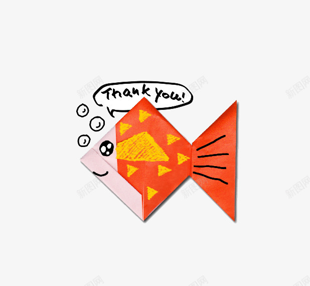 趣味折纸卡通动物金鱼png免抠素材_新图网 https://ixintu.com 动物 卡通 折纸 立体 红色金鱼 趣味