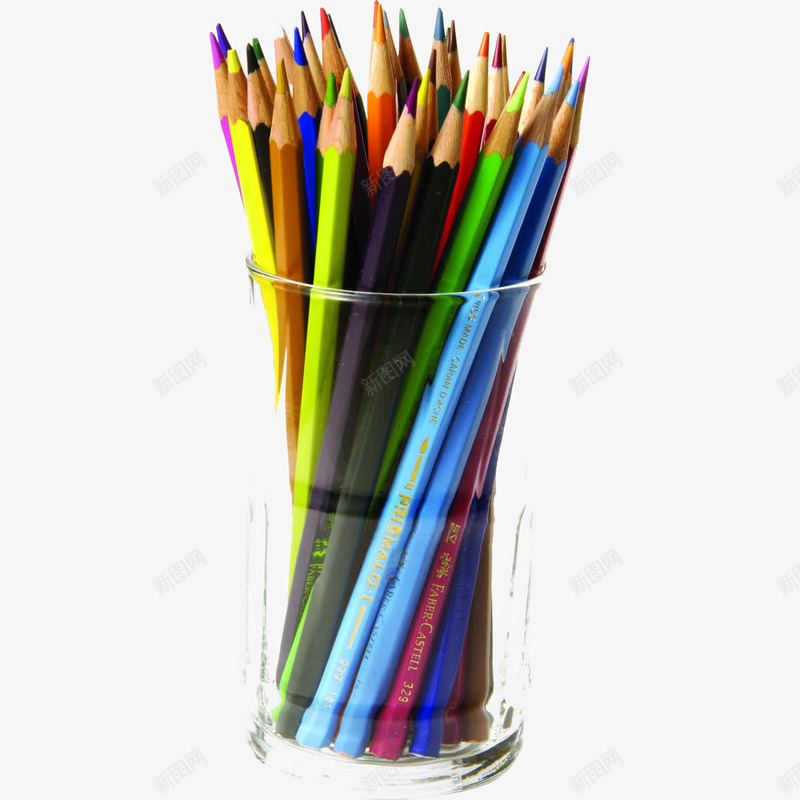 彩色铅笔png免抠素材_新图网 https://ixintu.com 办公专用文具 办公用品 学习用品 彩色 彩色铅笔免费下载 文具 笔筒 铅笔
