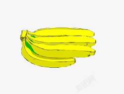 透了手绘香蕉图案高清图片