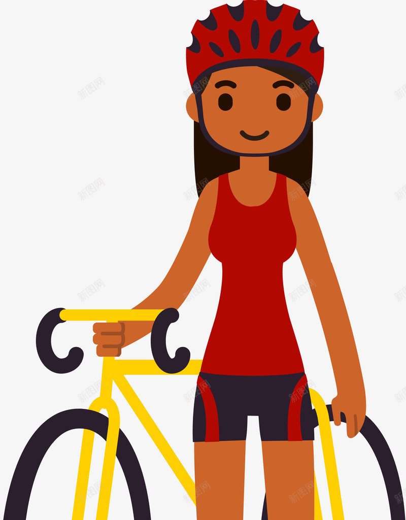骑单车的女汉子png免抠素材_新图网 https://ixintu.com 体育 健康 女人 自行车 运动 骑单车