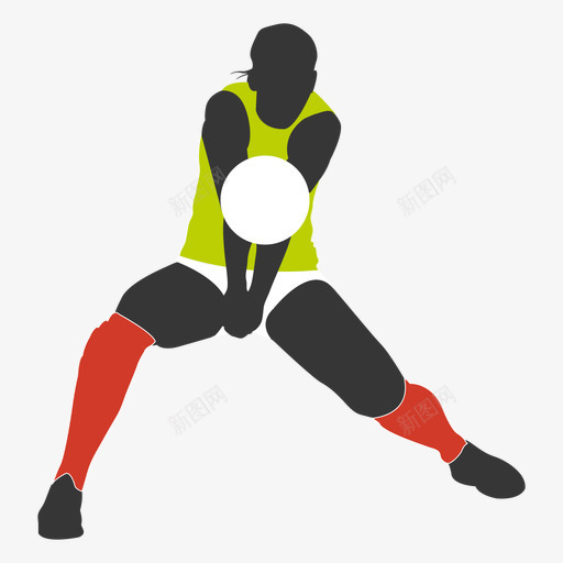 健壮的排球运动员png免抠素材_新图网 https://ixintu.com 体育 健壮身材 健壮风格 手绘 绿色 运动员