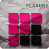 flavors折纸风格社交媒体图标图标
