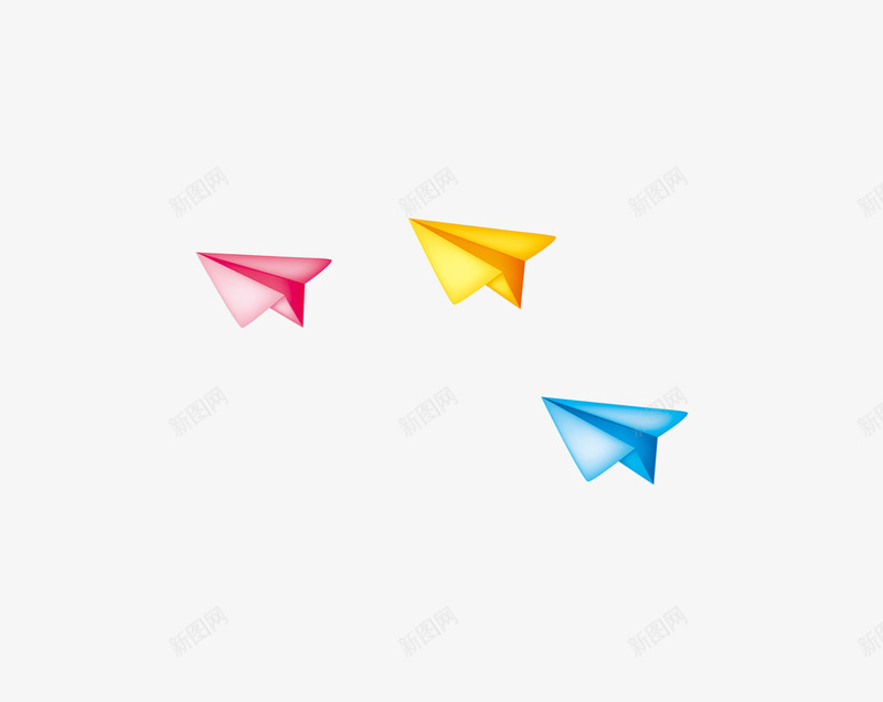 精美彩色折纸飞机png免抠素材_新图网 https://ixintu.com 彩色 折纸 精美 纸飞机