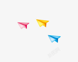 精美彩色折纸飞机素材