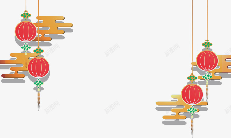 新春红色灯笼装饰png免抠素材_新图网 https://ixintu.com 中国风 喜庆 新年灯笼 新春灯笼 灯笼装饰 红色灯笼