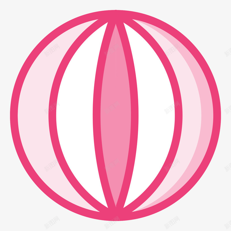 粉色手绘皮球元素矢量图图标eps_新图网 https://ixintu.com 体育 健身 卡通图标 守护 活动 皮球 粉色 纹理 质感 矢量图