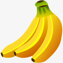 手绘香蕉黄色素材