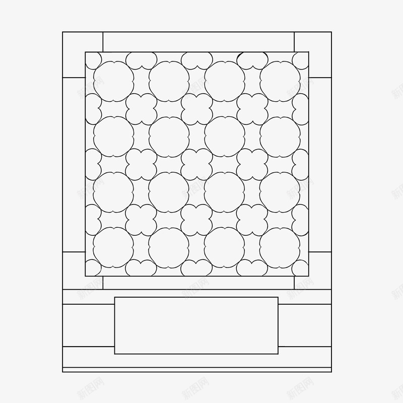 线条铁艺镂空窗围栏png免抠素材_新图网 https://ixintu.com 围栏 线条 铁艺 铁艺围栏 镂空窗