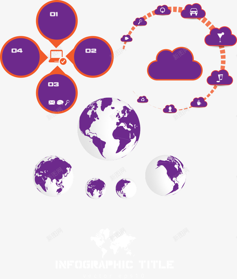 紫色地图图表png免抠素材_新图网 https://ixintu.com PPT图形 PPT图表 云服务 商务信息 地图图表 演示图形 紫色地图 紫色地图图表