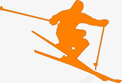 滑雪运动体育素材