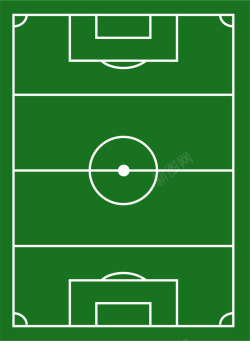 绿色扁平足球赛场素材