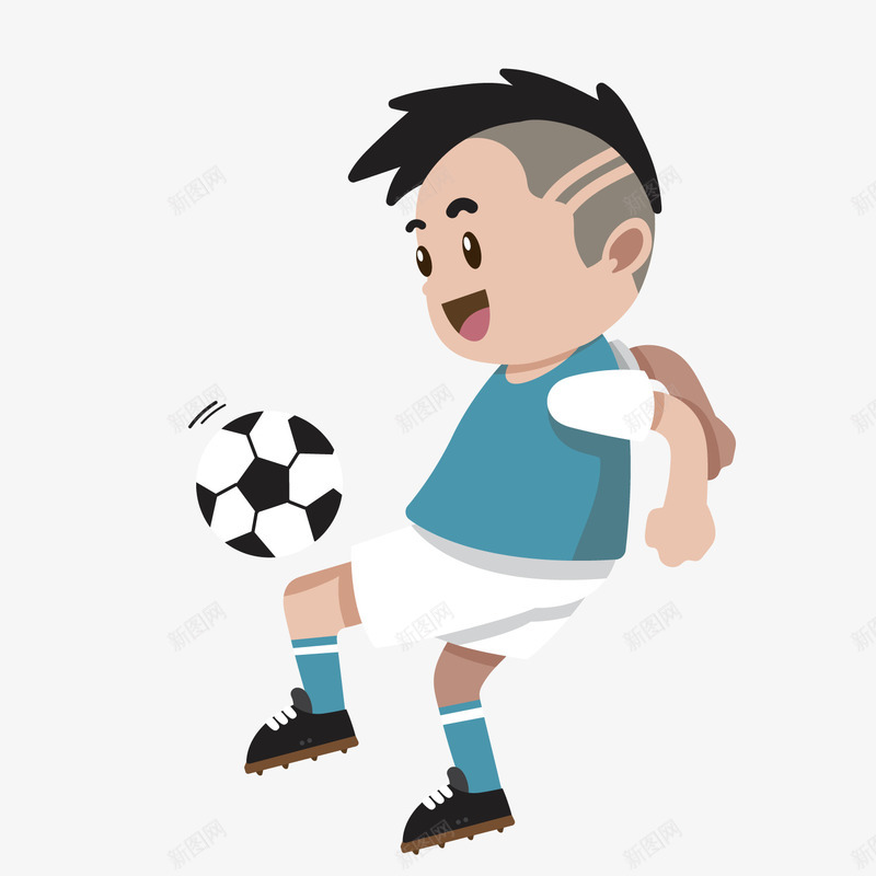 踢足球的小男孩png免抠素材_新图网 https://ixintu.com 比赛 男孩 足球 运动