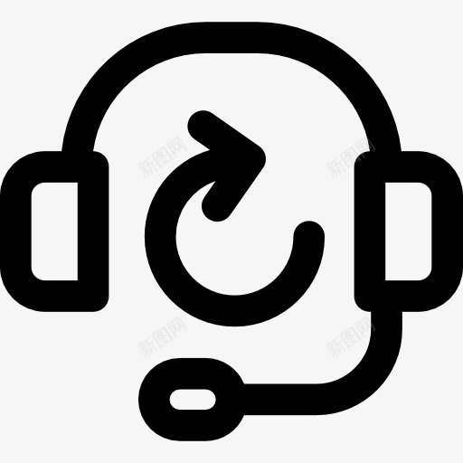 支持图标png_新图网 https://ixintu.com 客户服务 技术 电话支持 耳机 麦克风