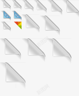 折纸效果图标png_新图网 https://ixintu.com 折纸 效果 素材