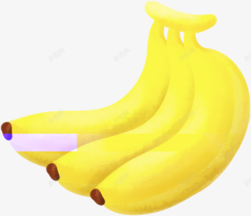 手绘水果香蕉png免抠素材_新图网 https://ixintu.com 手绘 水果 素材 香蕉