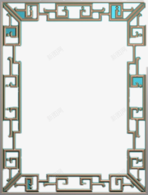 雕花边框立体png免抠素材_新图网 https://ixintu.com 二维码 立体 边框 镂空 雕花